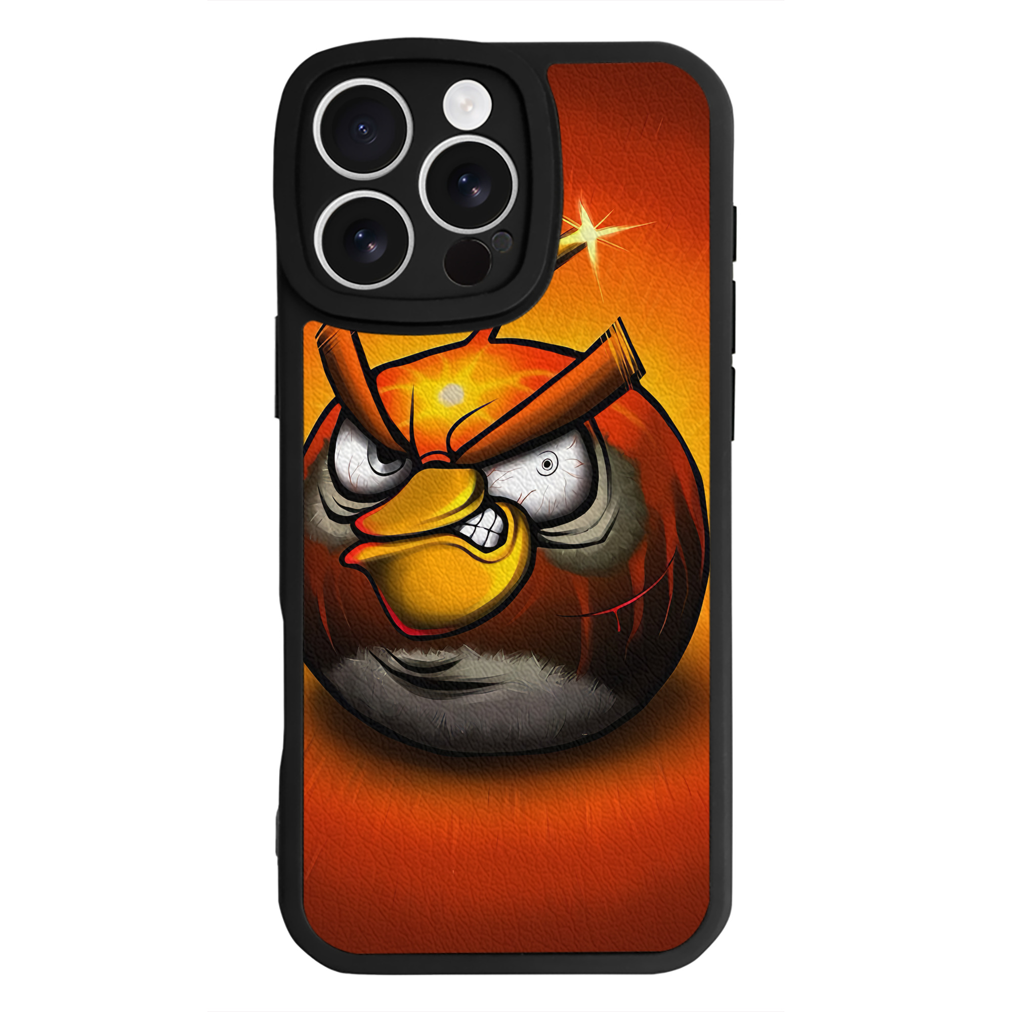 （画像用） Angry Birds アングリーバード 【iPhone 16シリーズ対応】シリコンスマホケース（レザー調） 材質：シリコン